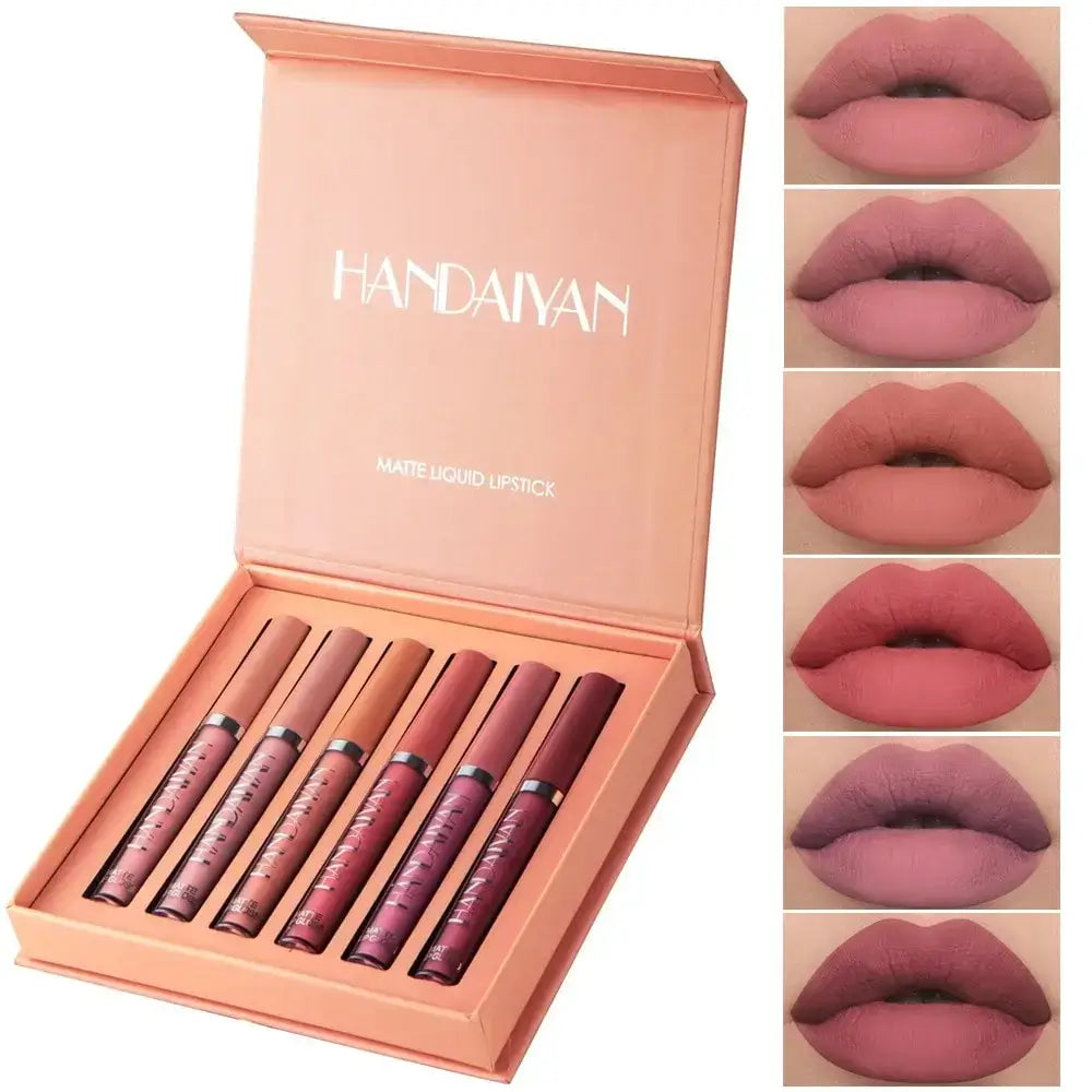 Batom Matte Glamour Handaiyan - Kit com 6 Unidades.