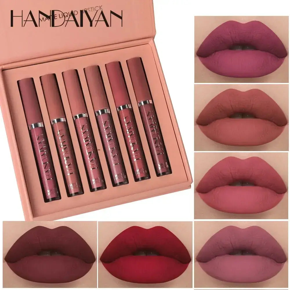 Batom Matte Glamour Handaiyan - Kit com 6 Unidades.