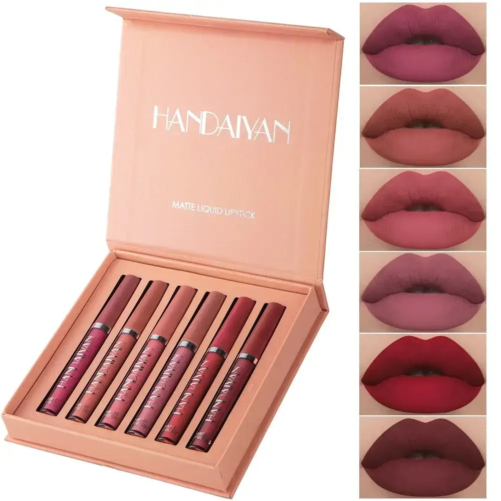 Batom Matte Glamour Handaiyan - Kit com 6 Unidades.