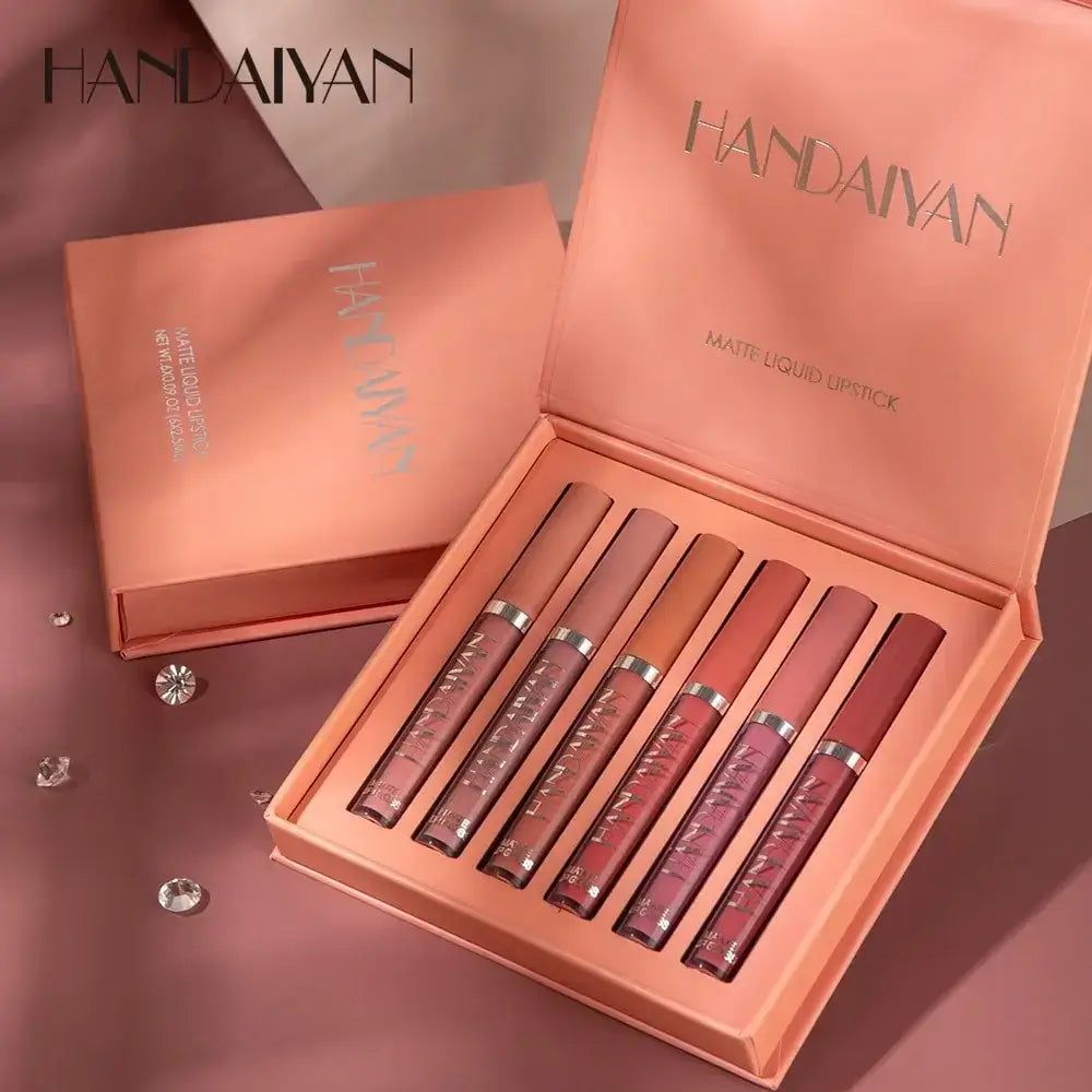 Batom Matte Glamour Handaiyan - Kit com 6 Unidades.