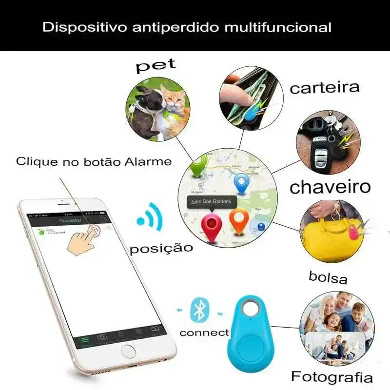 Tag bluetooth anti-perda, tag animal, chave animal, anti-perda, gota de água chave inteligente