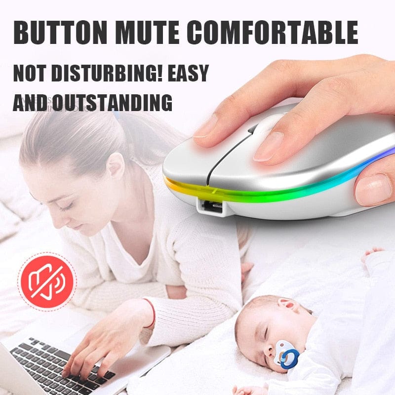 Mouse Bluetooth Com LED