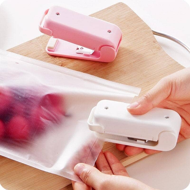 Mini Seladora Para Embalagens de Sacos Plásticos Casa e Cozinha 001 - selador de embalagem SelectPink 