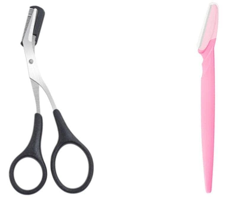 Tesoura Modeladora de Sobrancelhas Sharp Cut® Saúde e beleza 001 - tesoura de sobrancelha SelectPink Preta 