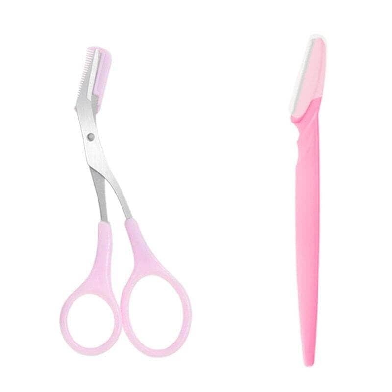 Tesoura Modeladora de Sobrancelhas Sharp Cut® Saúde e beleza 001 - tesoura de sobrancelha SelectPink Rosa 